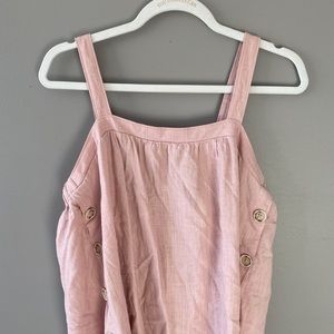 Pink linen tank top (Sz. L)